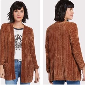 Olive + Oak Gold Chenille Cardigan